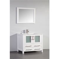 Vanity Art Brescia 36" Single Sink Bathroom Vanity Combo Set - White