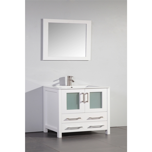 Vanity Art Brescia 36" Single Sink Bathroom Vanity Combo Set - White