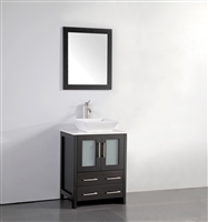 Vanity Art Ravenna 24" Single Sink Bathroom Vanity Combo Set - Espresso