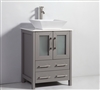 Vanity Art Ravenna 24" Single Sink Bathroom Vanity Combo Set - Grey