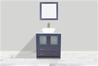 Vanity Art Ravenna 30" Single Sink Bathroom Vanity Combo Set - Blue