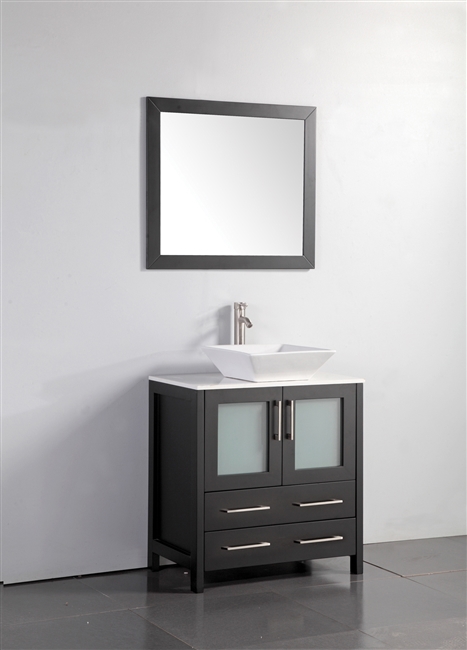 Vanity Art Ravenna 30" Single Sink Bathroom Vanity Combo Set - Espresso