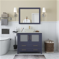 Vanity Art Ravenna 36" Single Sink Bathroom Vanity Combo Set - Blue