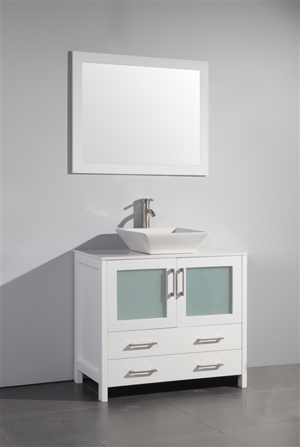 Vanity Art Ravenna 36" Single Sink Bathroom Vanity Combo Set - White