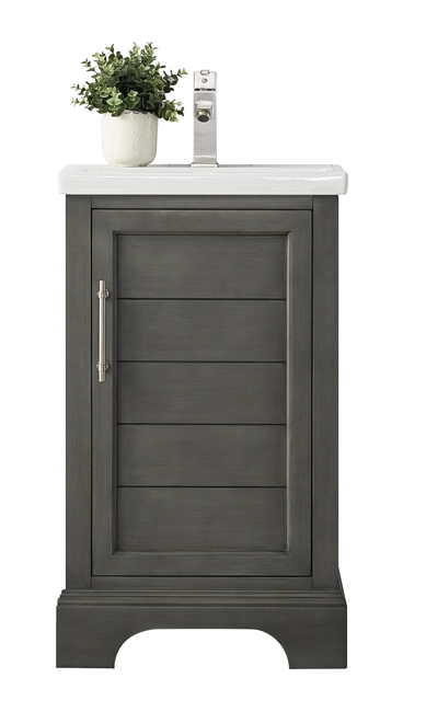 Vanity Art Vannes 20" Single Sink Bathroom Vanity - Silver Grey