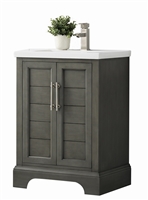 Vanity Art Vannes 24" Single Sink Bathroom Vanity - Silver Grey