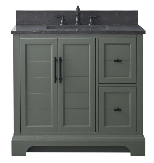 Vanity Art Vannes 36" Single Sink Bathroom Vanity -Vintage Green