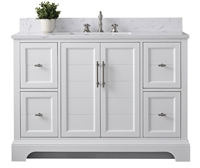 Vanity Art Vannes 48" Single Sink Bathroom Vanity -White