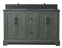 Vanity Art Vannes 54" Double Sink Bathroom Vanity -Vintage Green