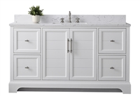 Vanity Art Vannes 60" Single Sink Bathroom Vanity -White