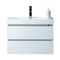 Annecy 30" Single Sink Wall-Mounted Bathroom Vanity Set