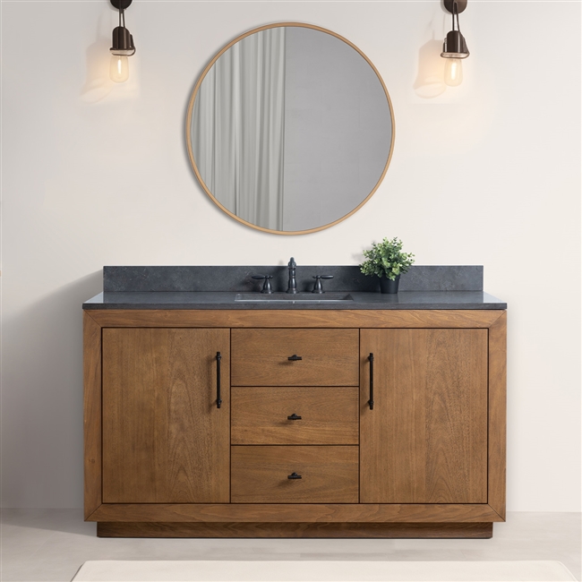 Vanity Art Tan 60" Single Sink Bathroom Vanity