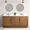 Vanity Art Tan 72" Double Sink Bathroom Vanity