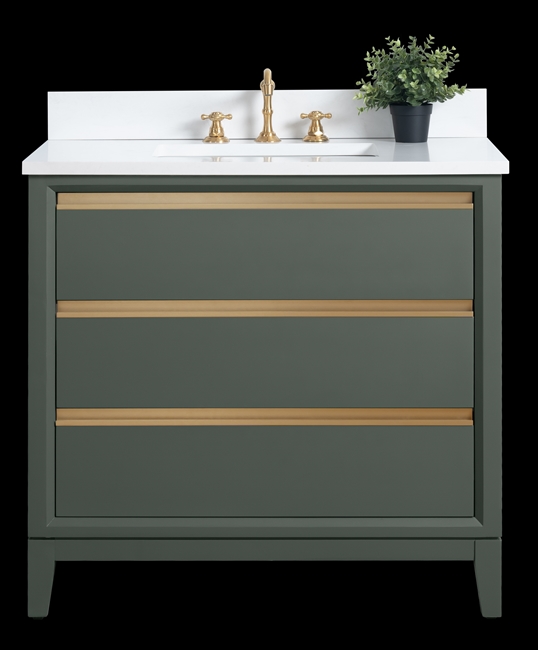 Vanity Art VA80 36" Single Sink Bathroom Vanity -Vintage Green