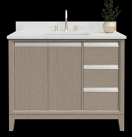 Vanity Art VA80 42" Single Sink Bathroom Vanity -Driftwood Gray