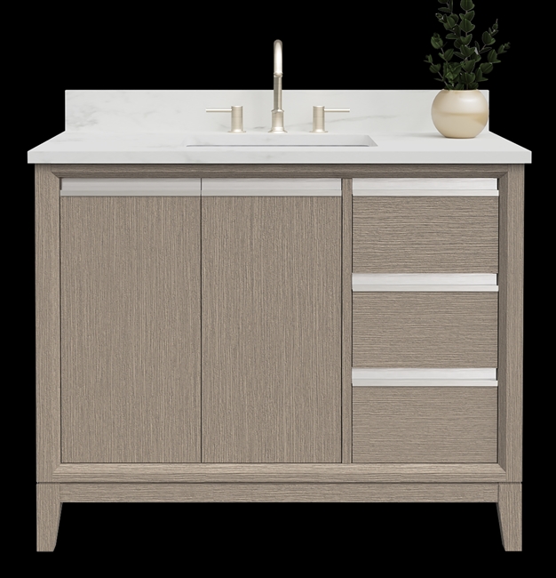 Vanity Art VA80 42" Single Sink Bathroom Vanity -Driftwood Gray