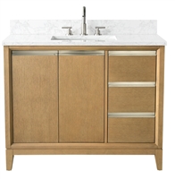 Vanity Art VA80 42" Single Sink Bathroom Vanity -Natural Oak