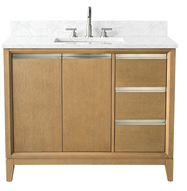 Vanity Art VA80 42" Single Sink Bathroom Vanity -Natural Oak