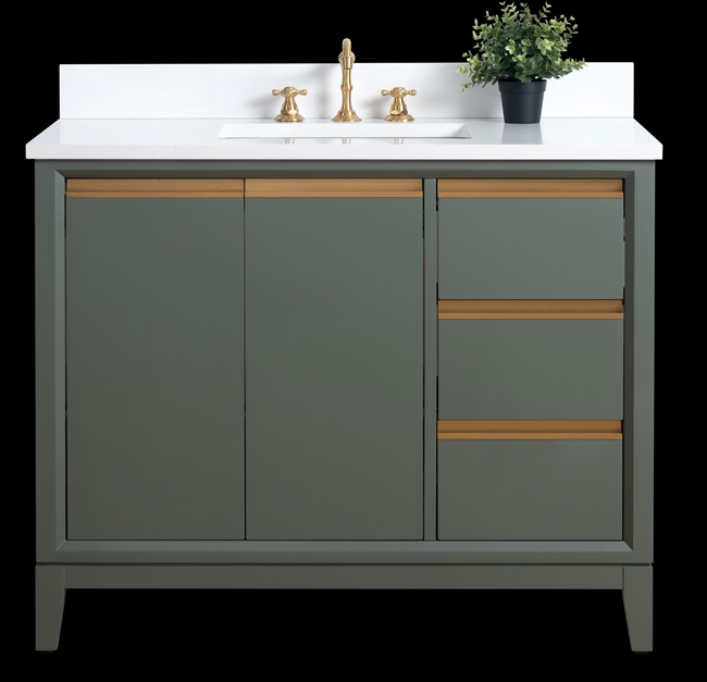 Vanity Art VA80 42" Single Sink Bathroom Vanity -Vintage Green