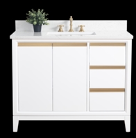 Vanity Art VA80 42" Single Sink Bathroom Vanity -White