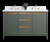 Vanity Art VA80 54" Double Sink Bathroom Vanity --Vintage Green