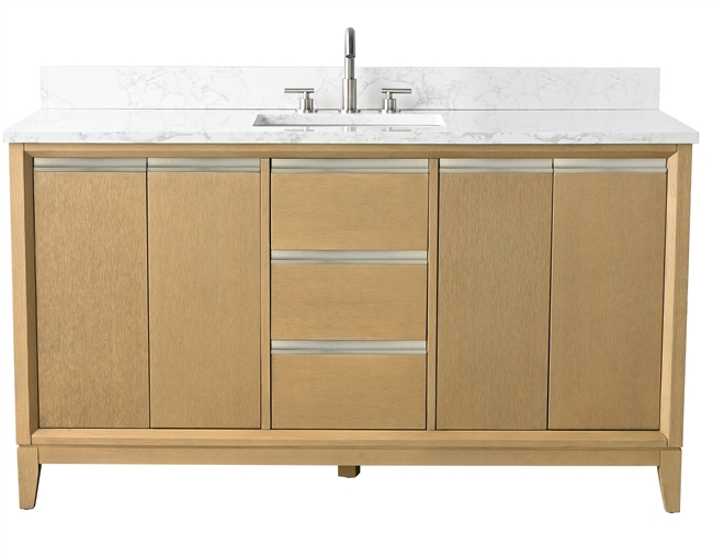 Vanity Art VA80 60" Single Sink Bathroom Vanity -Natural Oak