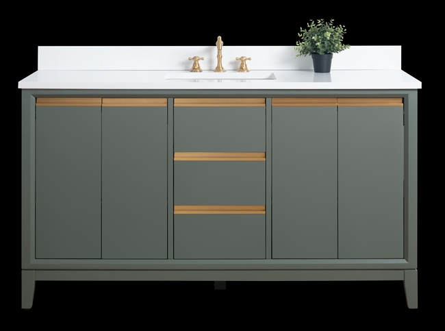 Vanity Art VA80 60" Single Sink Bathroom Vanity -Vintage Green