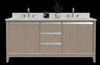 Vanity Art VA80 72" Double Sink Bathroom Vanity -Driftwood Gray