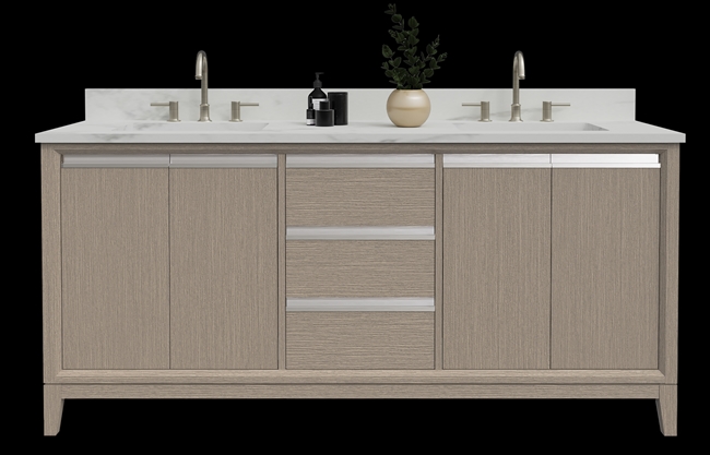 Vanity Art VA80 72" Double Sink Bathroom Vanity -Driftwood Gray