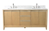 Vanity Art VA80 72" Double Sink Bathroom Vanity -Natural Oak