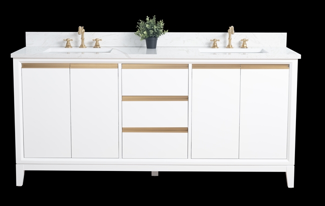 Vanity Art VA80 72" Double Sink Bathroom Vanity -White