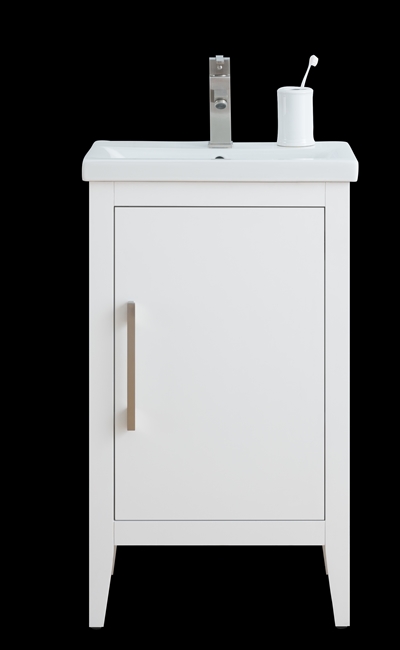 Vanity Art VA90 20" Single Sink Bathroom Vanity Cabinet with Ceramic Top