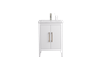 Vanity Art VA90 24" Single Sink Bathroom Vanity Cabinet with Ceramic Top - White