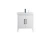 Vanity Art VA90 30" Single Sink Bathroom Vanity Cabinet with Ceramic Top - White