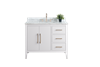 Vanity Art VA90 42" Single Sink Bathroom Vanity Cabinet with Ceramic Top -White