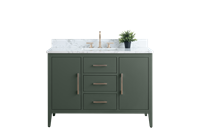 Vanity Art VA90 48" Single Sink Bathroom Vanity Cabinet with Ceramic Top -Vintage Green