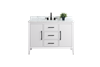 Vanity Art VA90 48" Single Sink Bathroom Vanity Cabinet with Ceramic Top -White