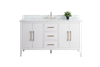 Vanity Art VA90 60" Single Sink Bathroom Vanity Cabinet with Ceramic Top -White