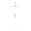 WH-CR300TF2V Aqua Piazza Shower Set w/ 12" Ceiling Mount Square Rain Shower and Tub Filler - White